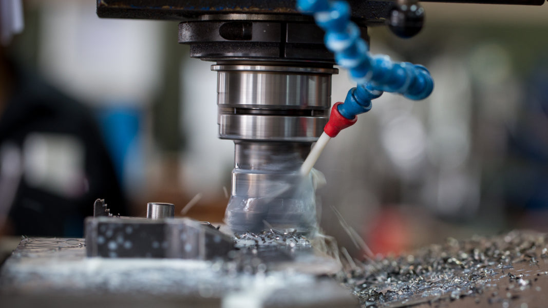 CNC machine tool in operation with metalworking process