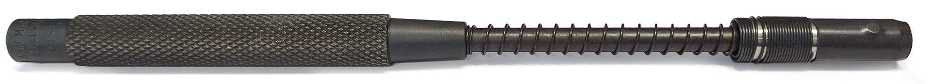 Black metal pintool with textured handle and cylindrical body