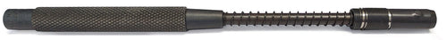 Black metal pintool with textured handle and cylindrical body